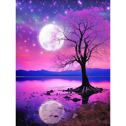 Mysterious Night Scene - Full Round Drill Diamond Painting 30*40CM