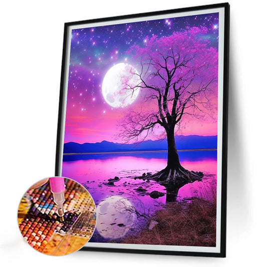 Mysterious Night Scene - Full Round Drill Diamond Painting 30*40CM