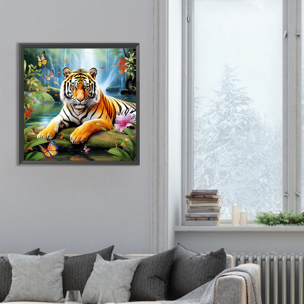 Forest Tiger - Full Round Drill Diamond Painting 30*30CM