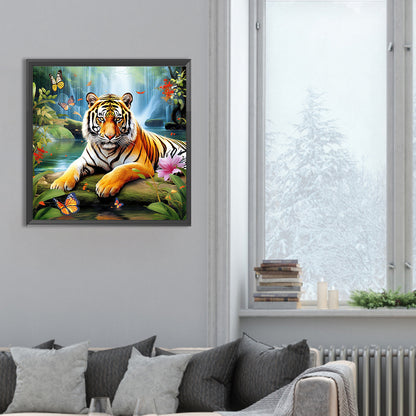 Forest Tiger - Full Round Drill Diamond Painting 30*30CM