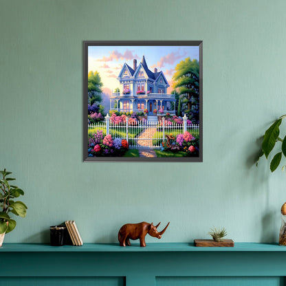 Garden House - Full Round Drill Diamond Painting 30*30CM