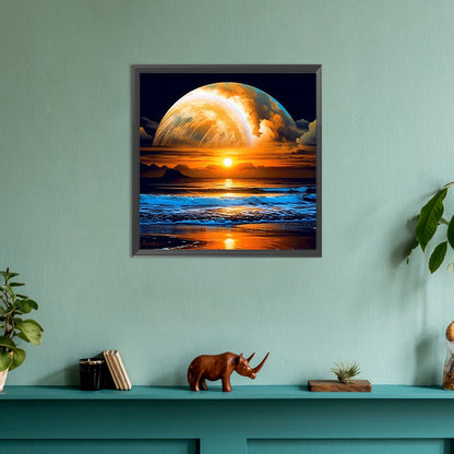 Moonlight By The Sea - Full Round Drill Diamond Painting 30*30CM