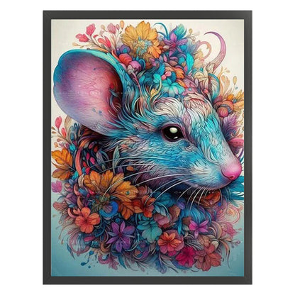 Flowers And Mice - 11CT Stamped Cross Stitch 40*55CM