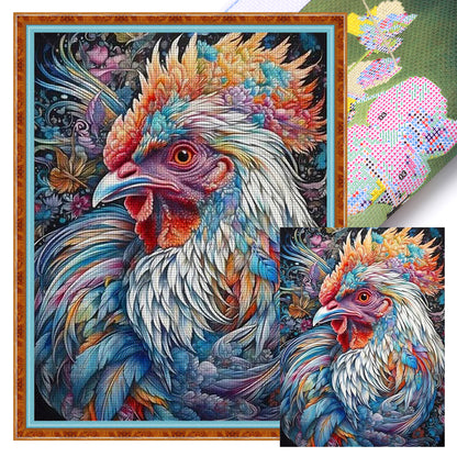 Flowers And Chickens - 11CT Stamped Cross Stitch 40*55CM