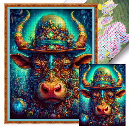 Colorful Cow - 11CT Stamped Cross Stitch 40*55CM