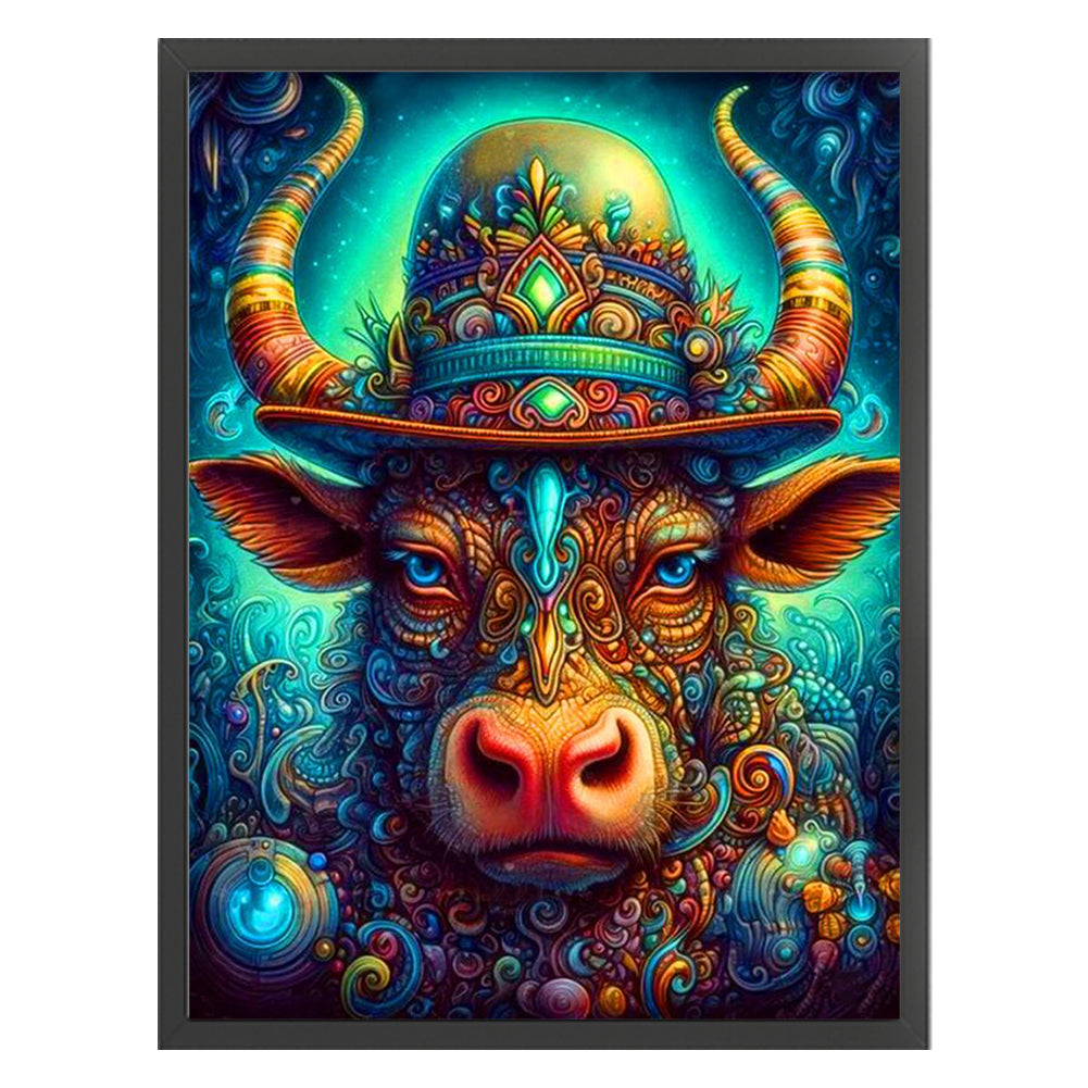 Colorful Cow - 11CT Stamped Cross Stitch 40*55CM