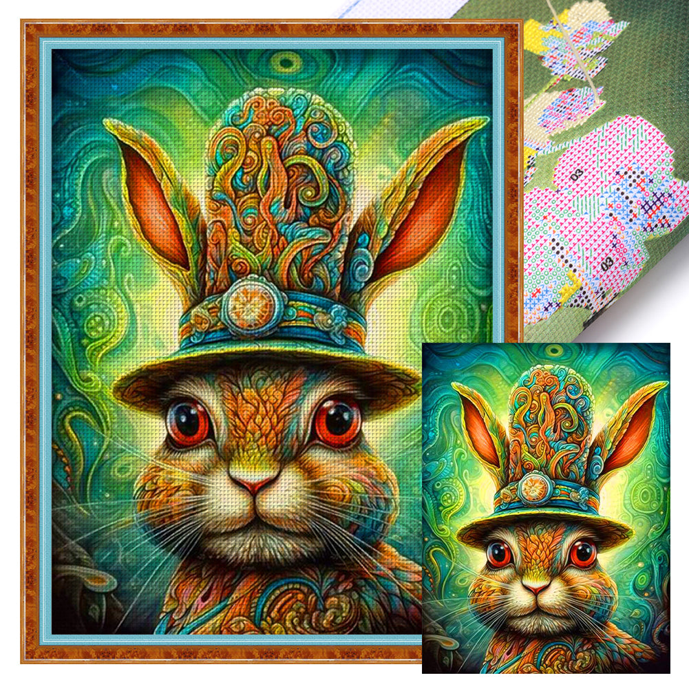 Colorful Bunny - 11CT Stamped Cross Stitch 40*55CM