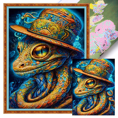 Colorful Snake - 11CT Stamped Cross Stitch 40*55CM