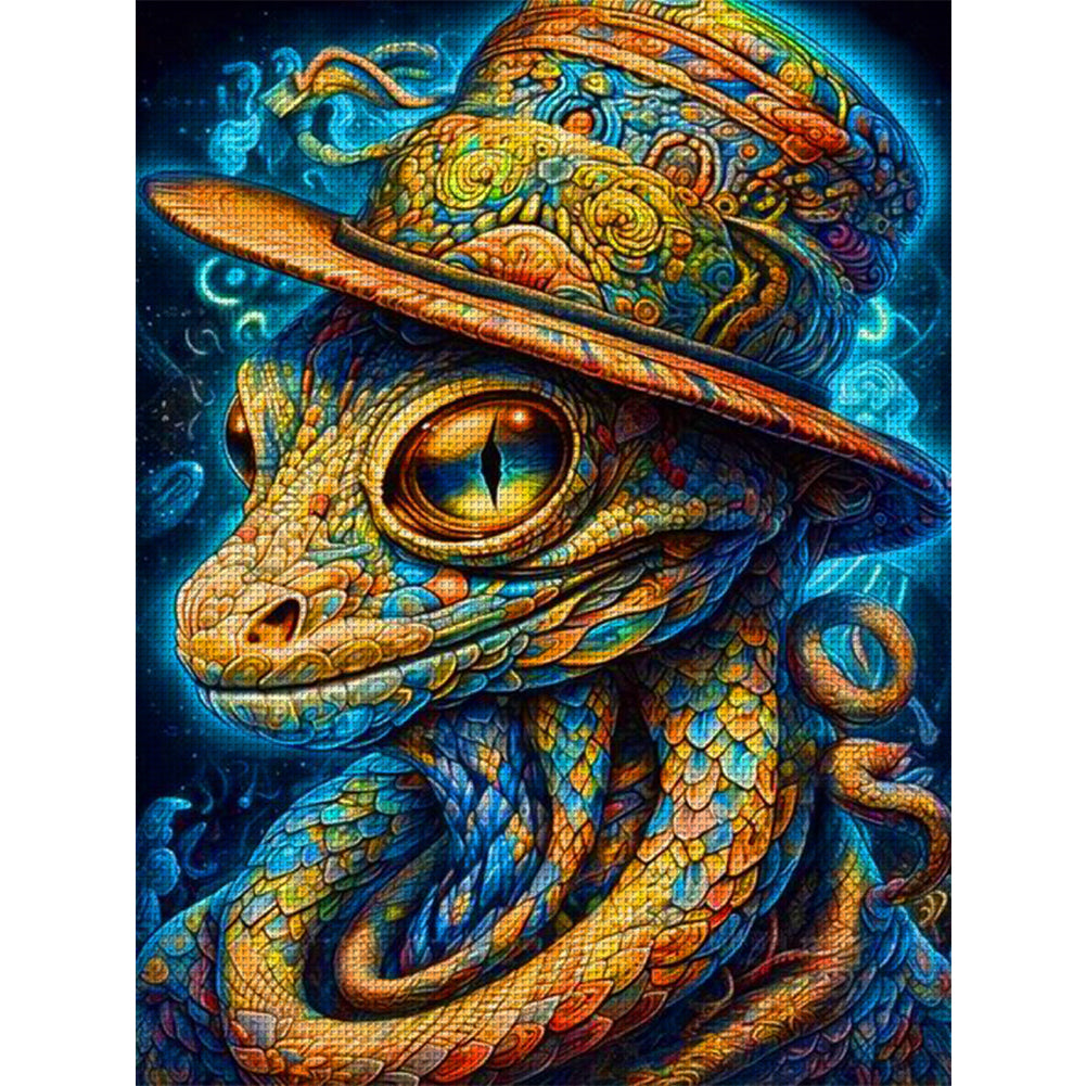 Colorful Snake - 11CT Stamped Cross Stitch 40*55CM