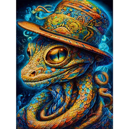 Colorful Snake - 11CT Stamped Cross Stitch 40*55CM