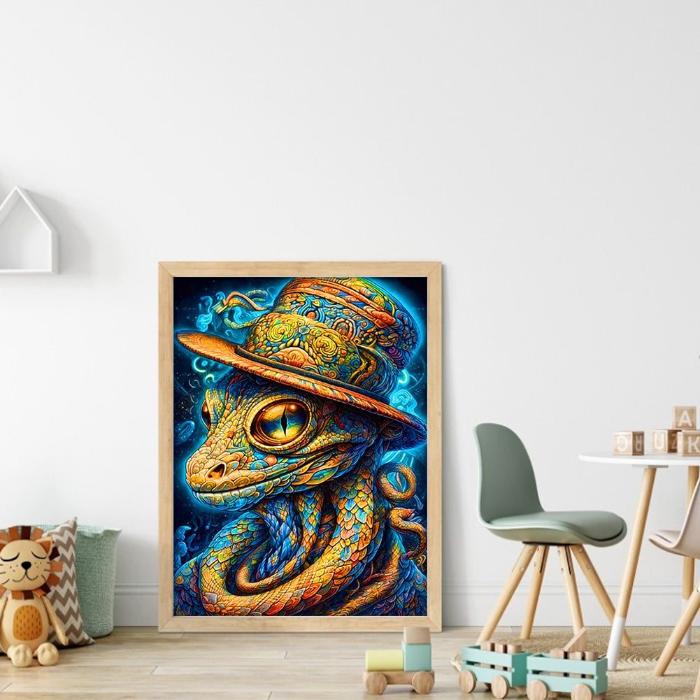 Colorful Snake - 11CT Stamped Cross Stitch 40*55CM