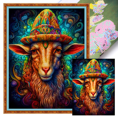 Colorful Sheep - 11CT Stamped Cross Stitch 40*55CM