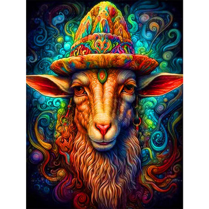 Colorful Sheep - 11CT Stamped Cross Stitch 40*55CM