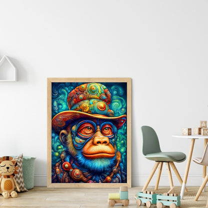 Colorful Monkey - 11CT Stamped Cross Stitch 40*55CM