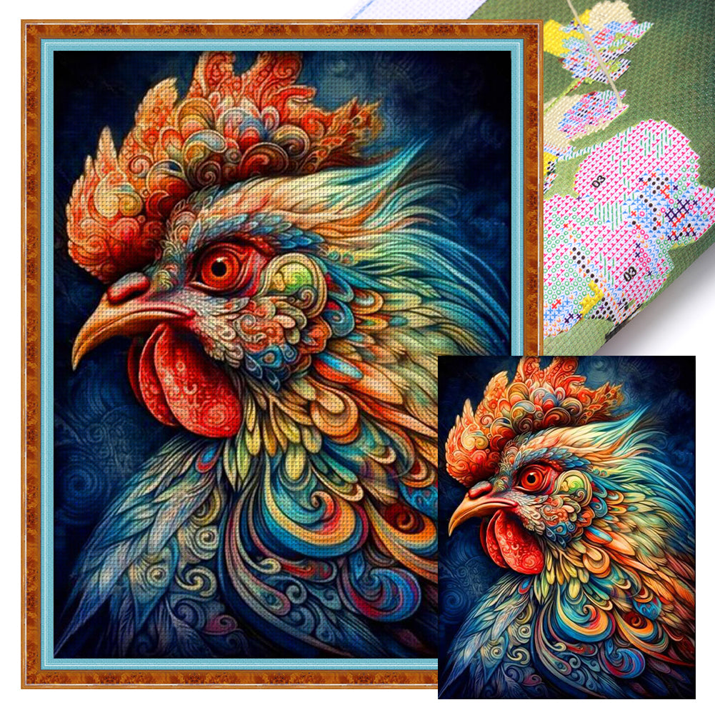 Colorful Chicken - 11CT Stamped Cross Stitch 40*55CM