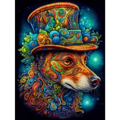 Color Dog - 11CT Stamped Cross Stitch 40*55CM