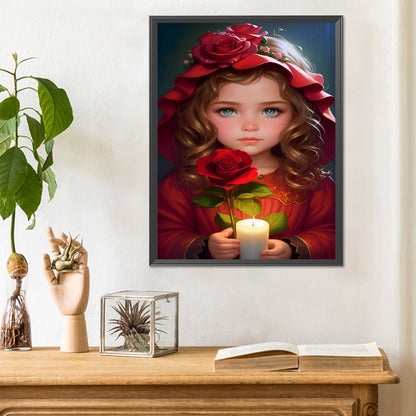 Sweet Girl - Full Round Drill Diamond Painting 30*40CM