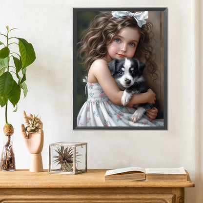 Sweet Girl - Full Round Drill Diamond Painting 30*40CM