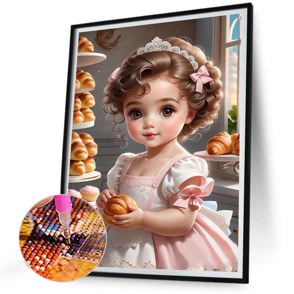 Sweet Girl - Full Round Drill Diamond Painting 30*40CM