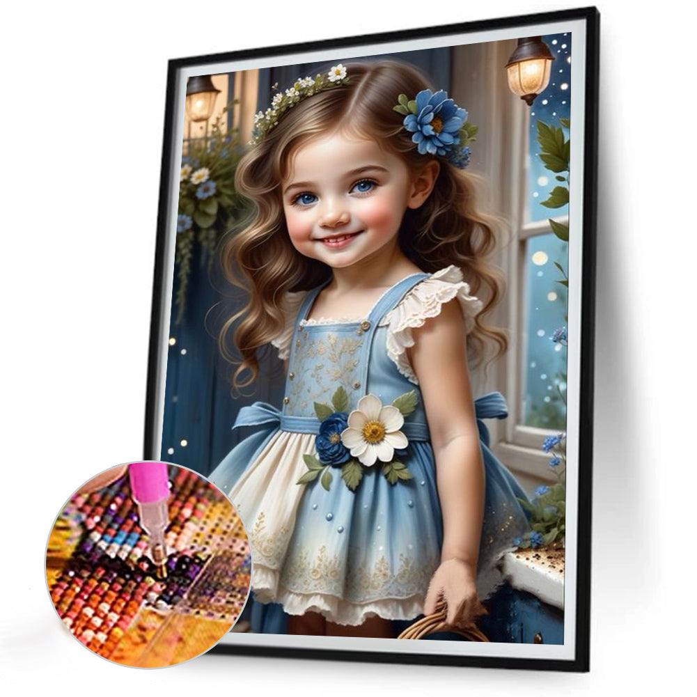 Sweet Girl - Full Round Drill Diamond Painting 30*40CM