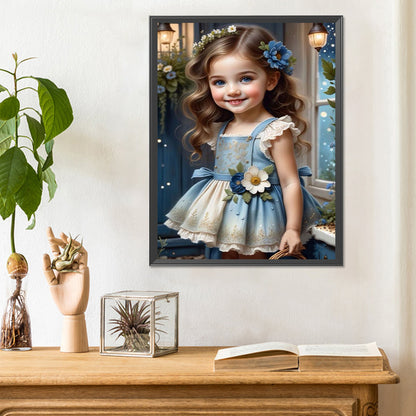 Sweet Girl - Full Round Drill Diamond Painting 30*40CM