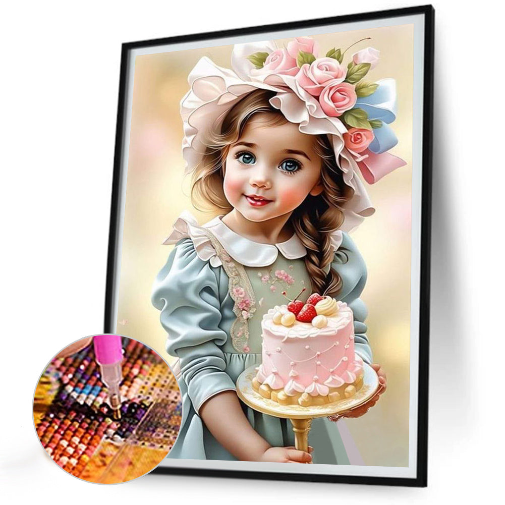 Sweet Girl - Full Round Drill Diamond Painting 30*40CM