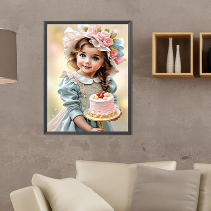 Sweet Girl - Full Round Drill Diamond Painting 30*40CM