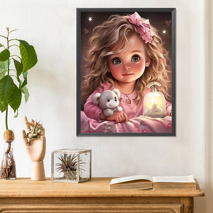 Sweet Girl - Full Round Drill Diamond Painting 30*40CM