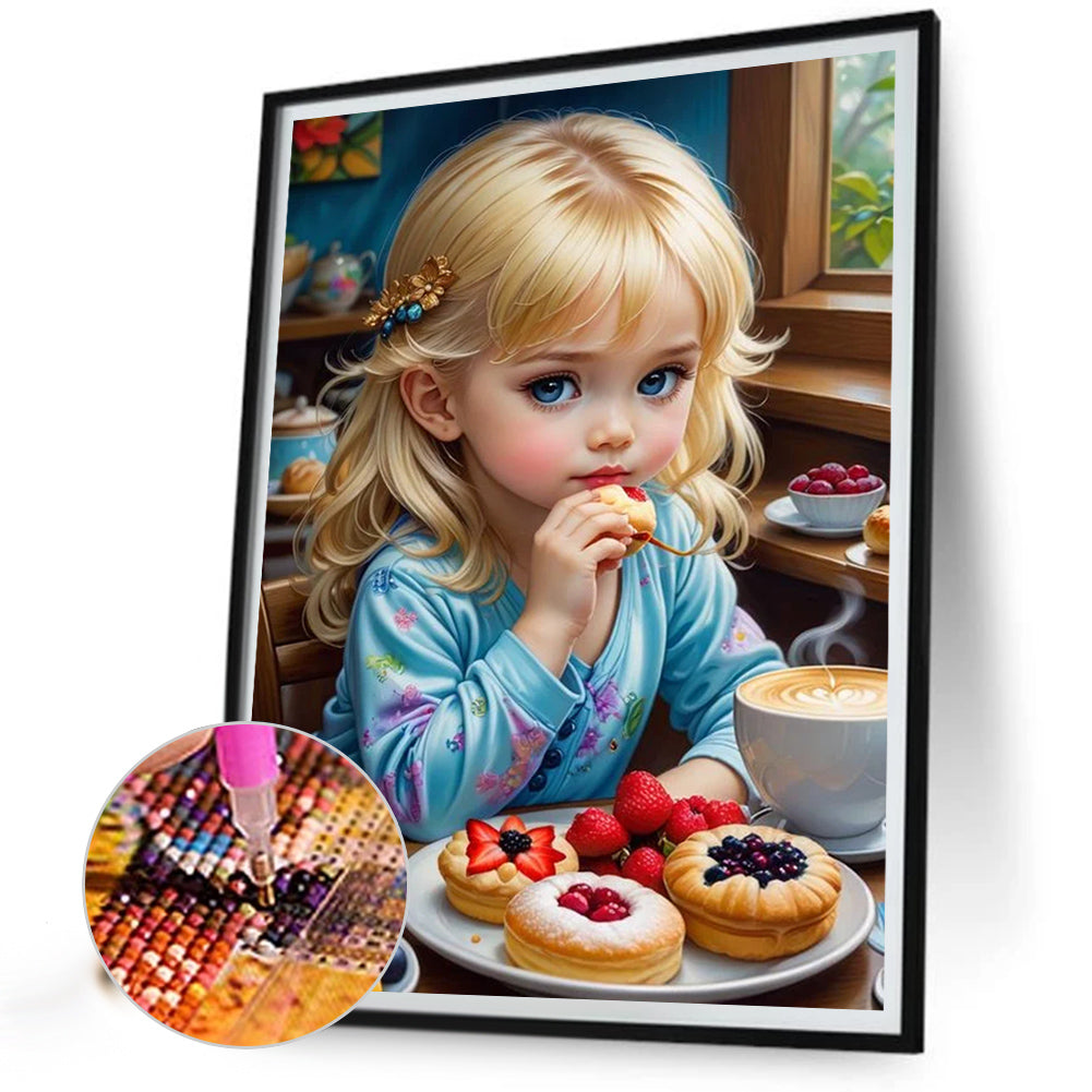 Sweet Girl - Full Round Drill Diamond Painting 40*50CM