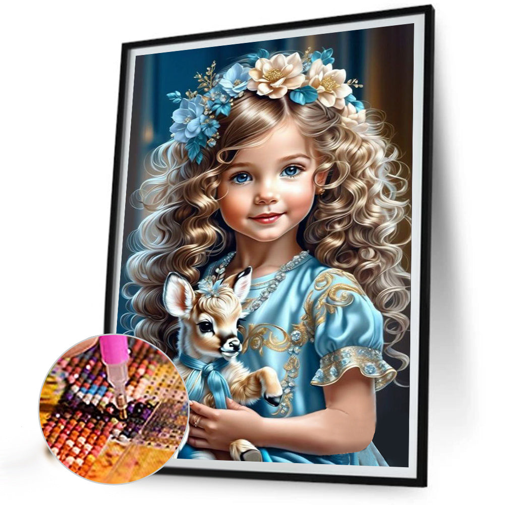 Sweet Girl - Full Round Drill Diamond Painting 40*50CM