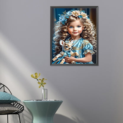 Sweet Girl - Full Round Drill Diamond Painting 40*50CM