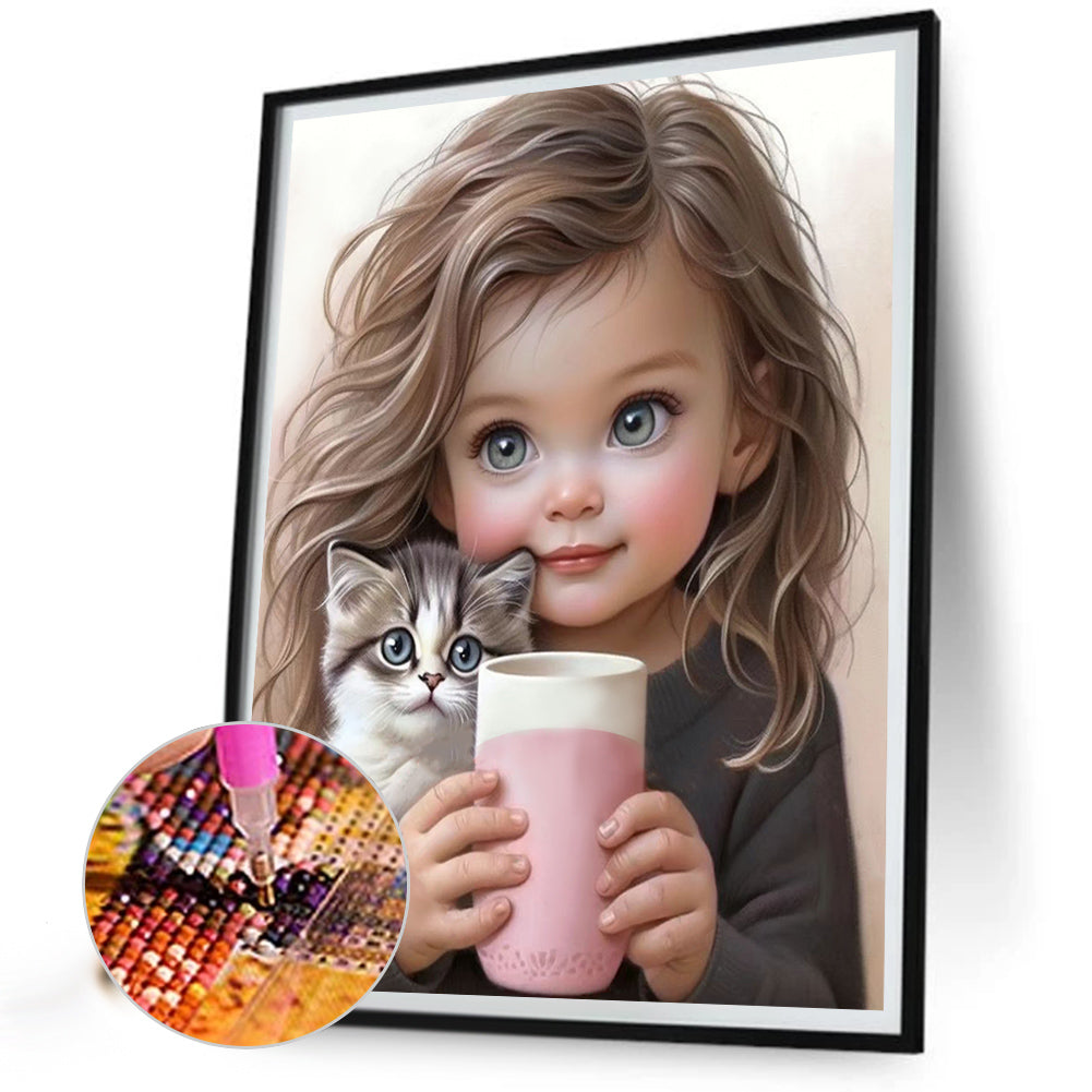Sweet Girl - Full Round Drill Diamond Painting 40*50CM