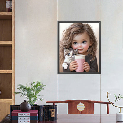 Sweet Girl - Full Round Drill Diamond Painting 40*50CM