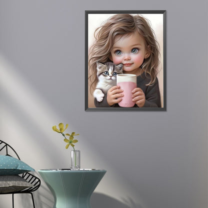 Sweet Girl - Full Round Drill Diamond Painting 40*50CM