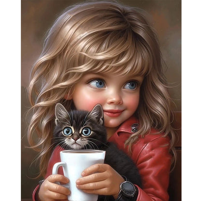 Sweet Girl - Full Round Drill Diamond Painting 40*50CM