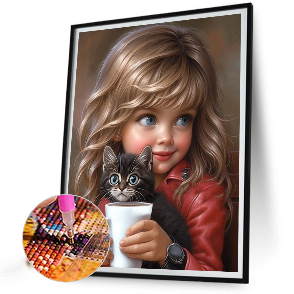 Sweet Girl - Full Round Drill Diamond Painting 40*50CM