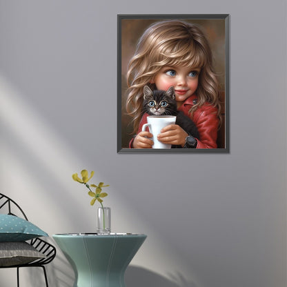 Sweet Girl - Full Round Drill Diamond Painting 40*50CM