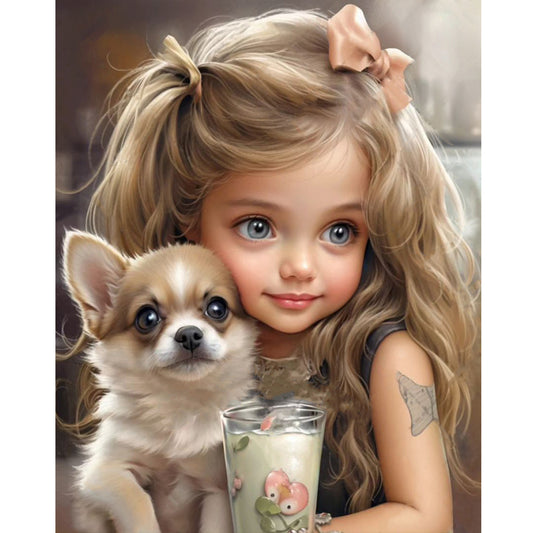 Sweet Girl - Full Round Drill Diamond Painting 40*50CM