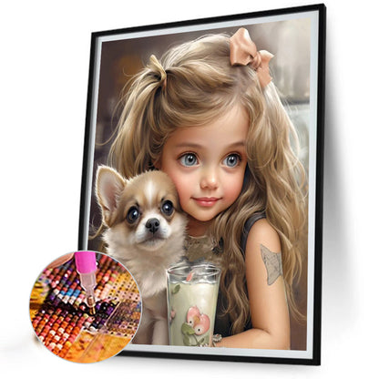 Sweet Girl - Full Round Drill Diamond Painting 40*50CM