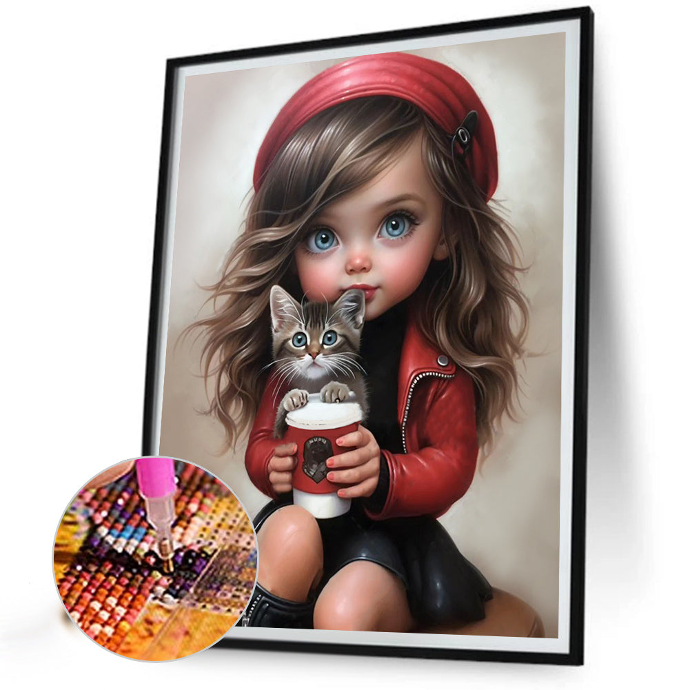 Sweet Girl - Full Round Drill Diamond Painting 40*50CM