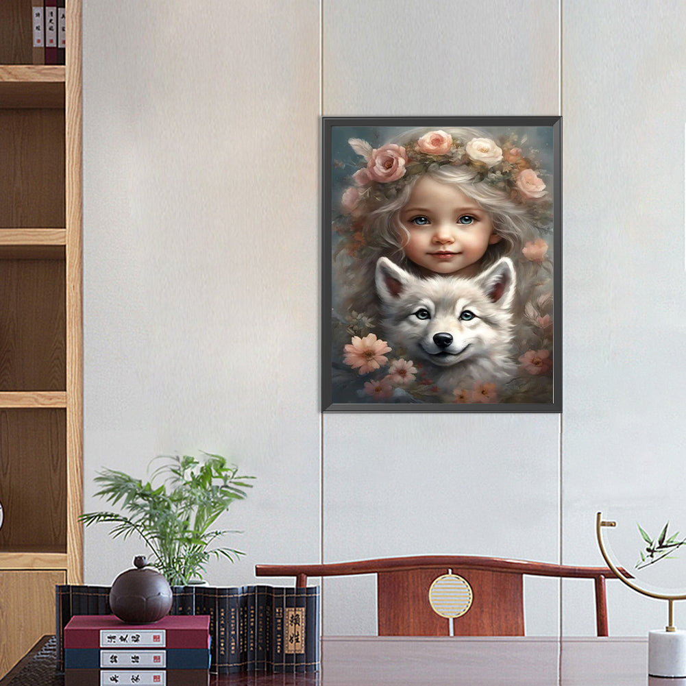 Sweet Girl - Full Round Drill Diamond Painting 40*50CM