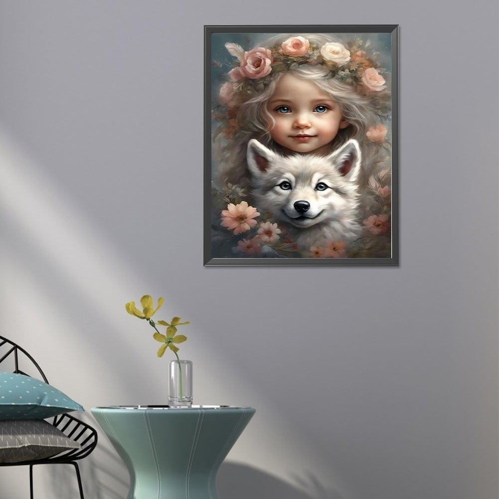 Sweet Girl - Full Round Drill Diamond Painting 40*50CM