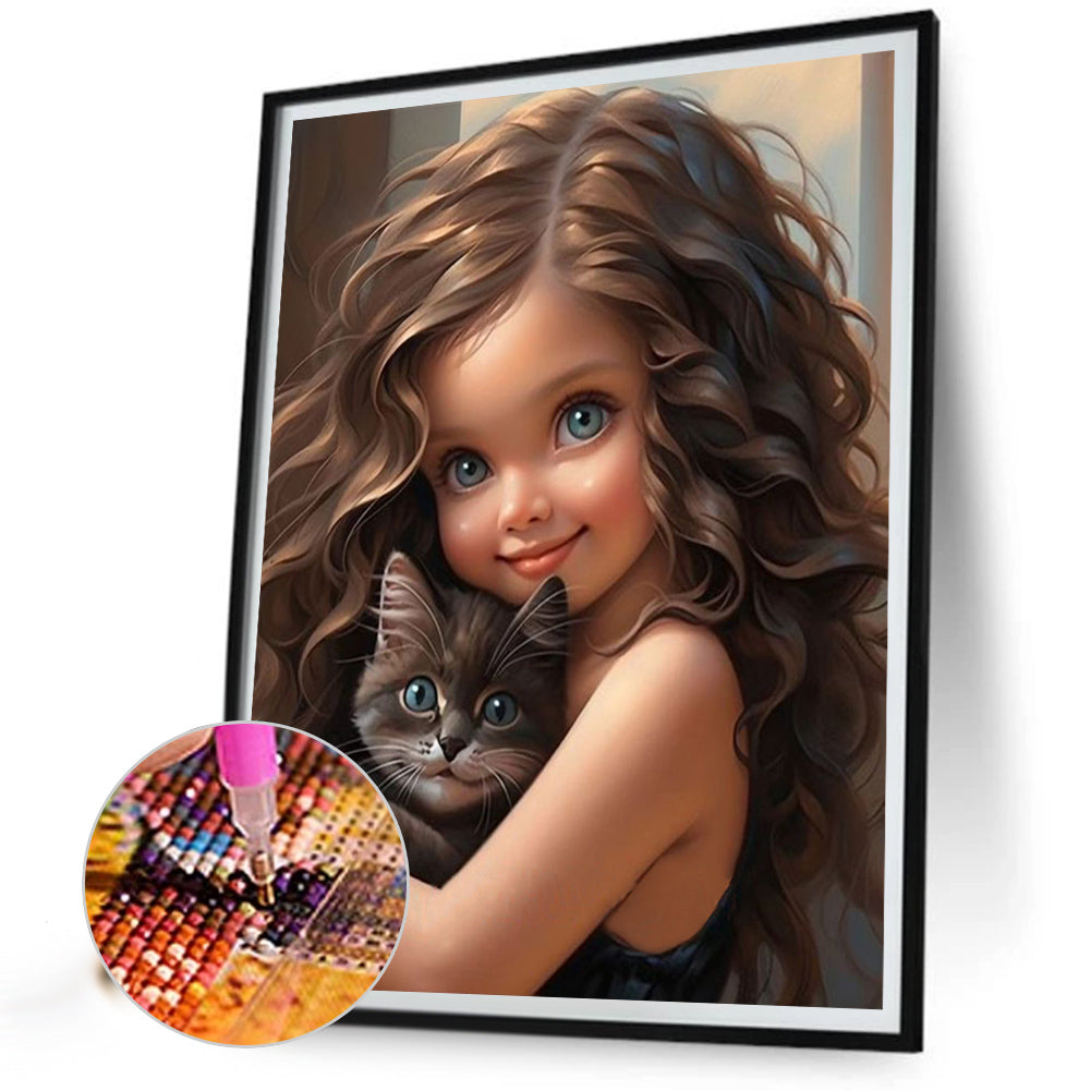 Sweet Girl - Full Round Drill Diamond Painting 40*50CM