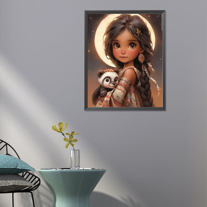 Sweet Girl - Full Round Drill Diamond Painting 40*50CM