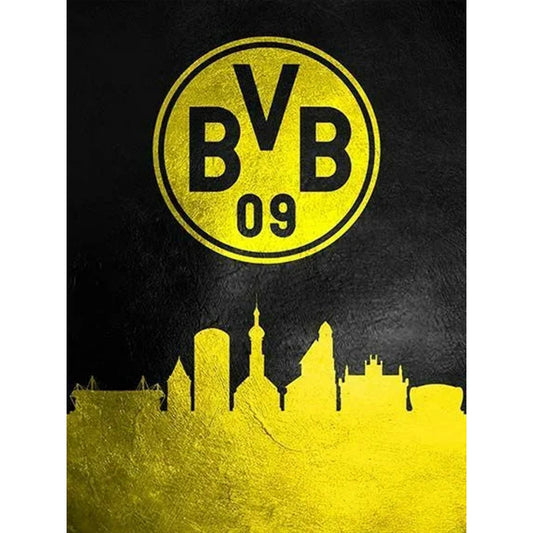 Borussia Dortmund Football Club Logo - Full Round Drill Diamond Painting 30*40CM