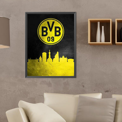 Borussia Dortmund Football Club Logo - Full Round Drill Diamond Painting 30*40CM