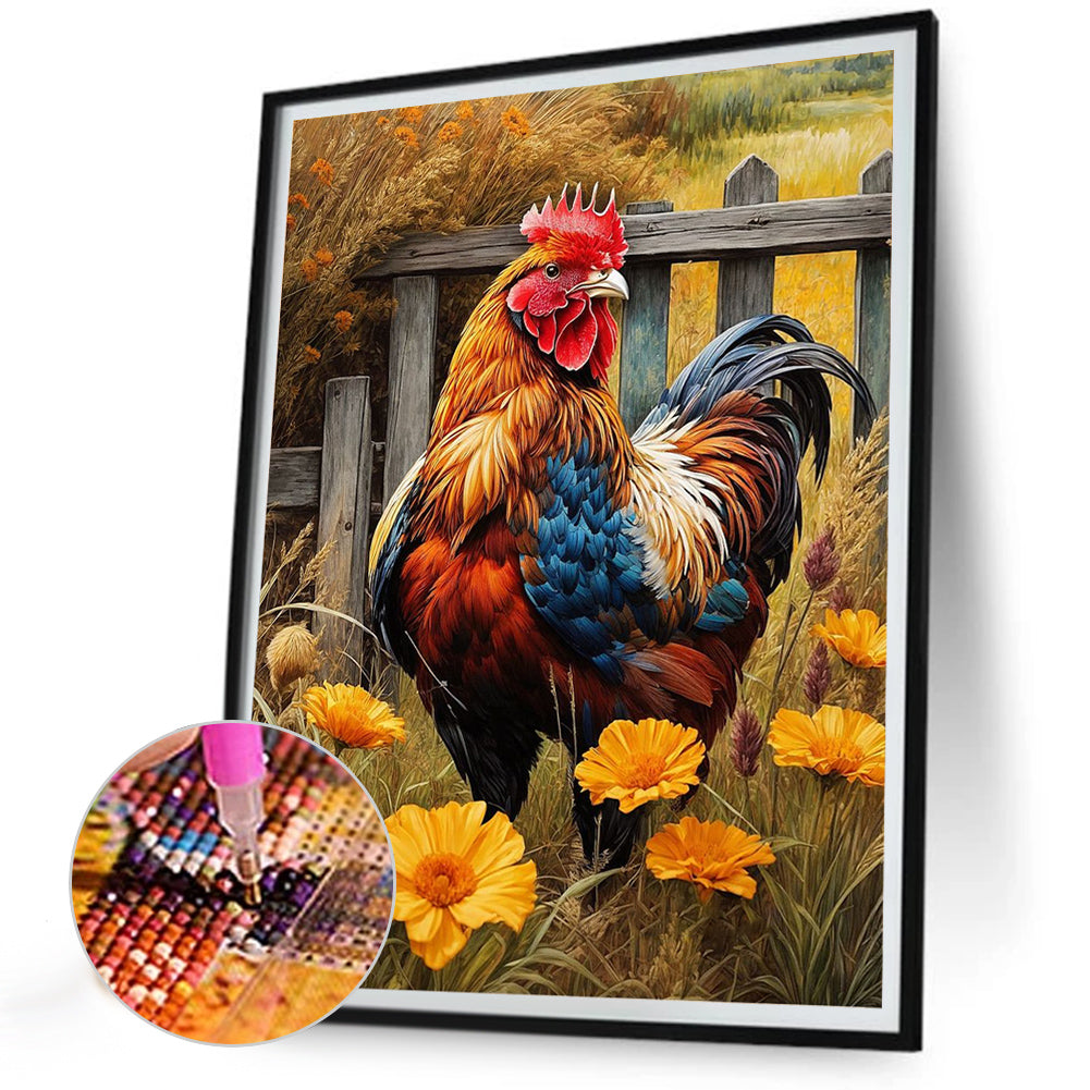 Rooster - Full Round Drill Diamond Painting 30*40CM