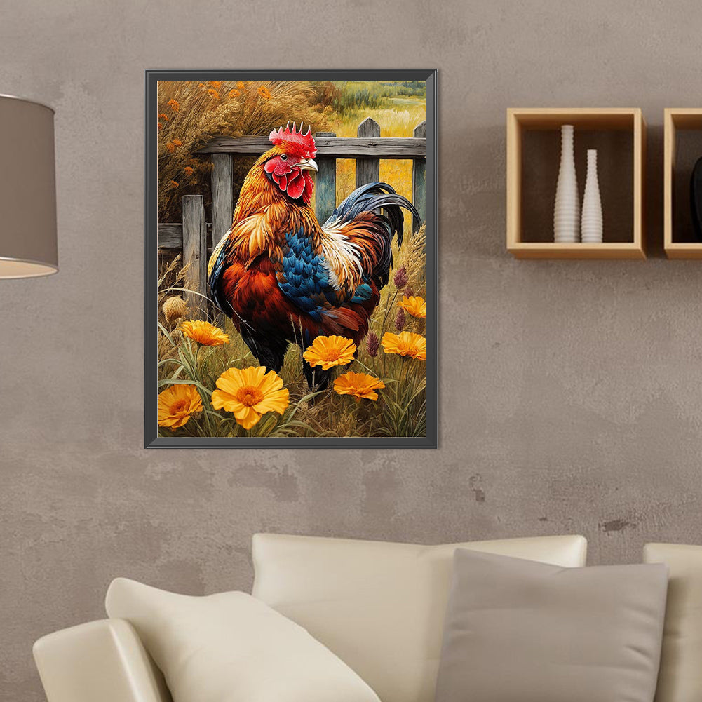 Rooster - Full Round Drill Diamond Painting 30*40CM