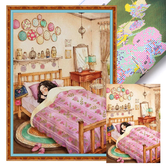 Girl'S Room - 11CT Stamped Cross Stitch 50*70CM