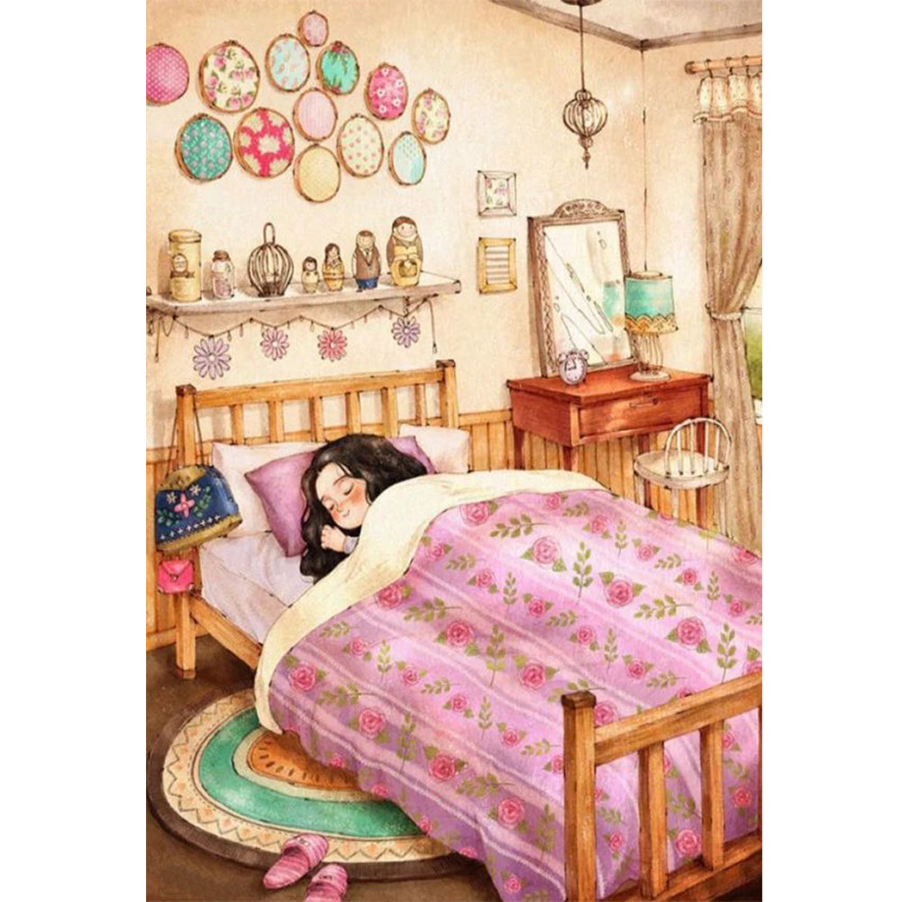 Girl'S Room - 11CT Stamped Cross Stitch 50*70CM